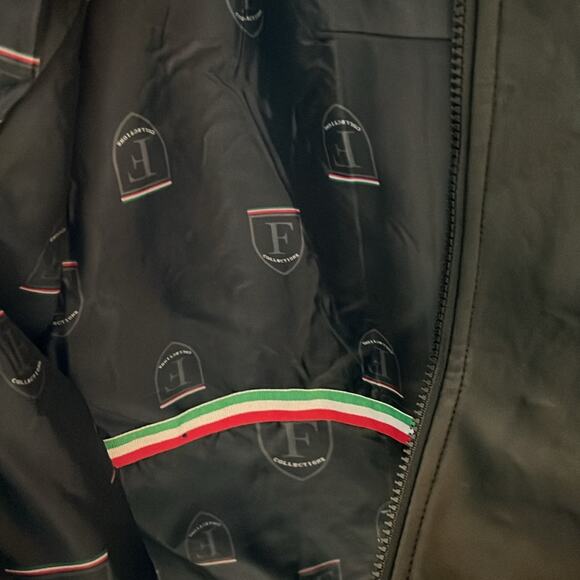 NWT F - COLLECTION faux leather and suede men's jacket ITALY EU S - Picture 7 of 10